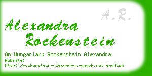 alexandra rockenstein business card